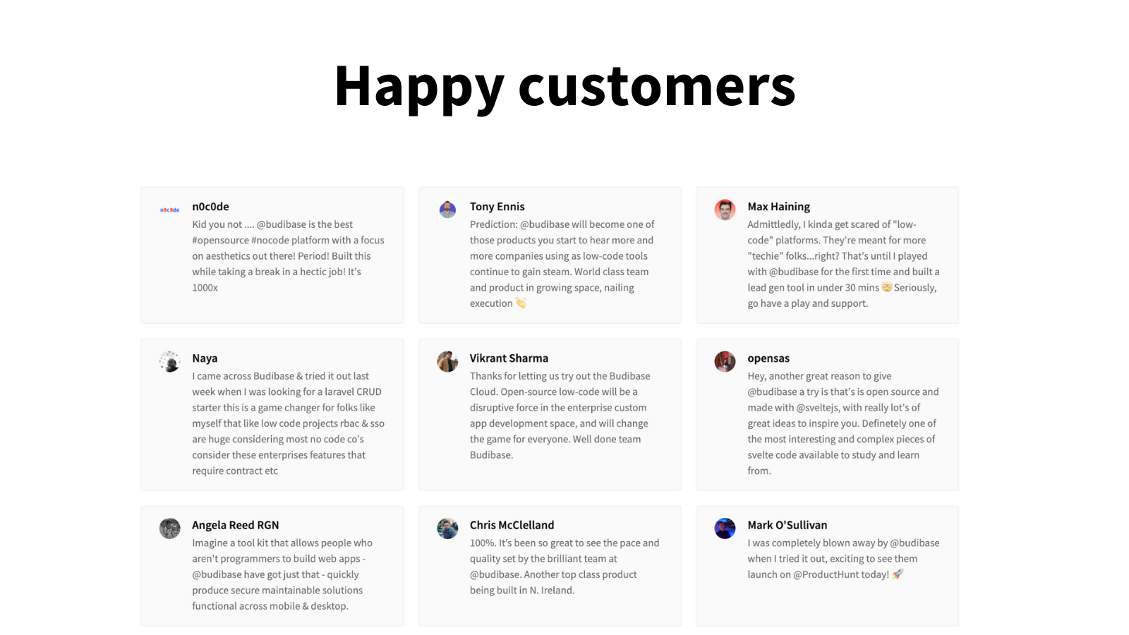 Customers - Budibase